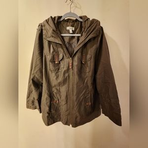 DressBarn Womens Green Light Weight Jacket size 14/16